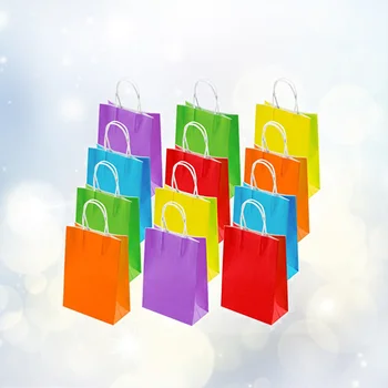 

30PCS/Set Kraft Paper Bags Square Bottom Retro Candy Baking Breakfast Paper Bags Kraft Paper Bags for Party Food Use
