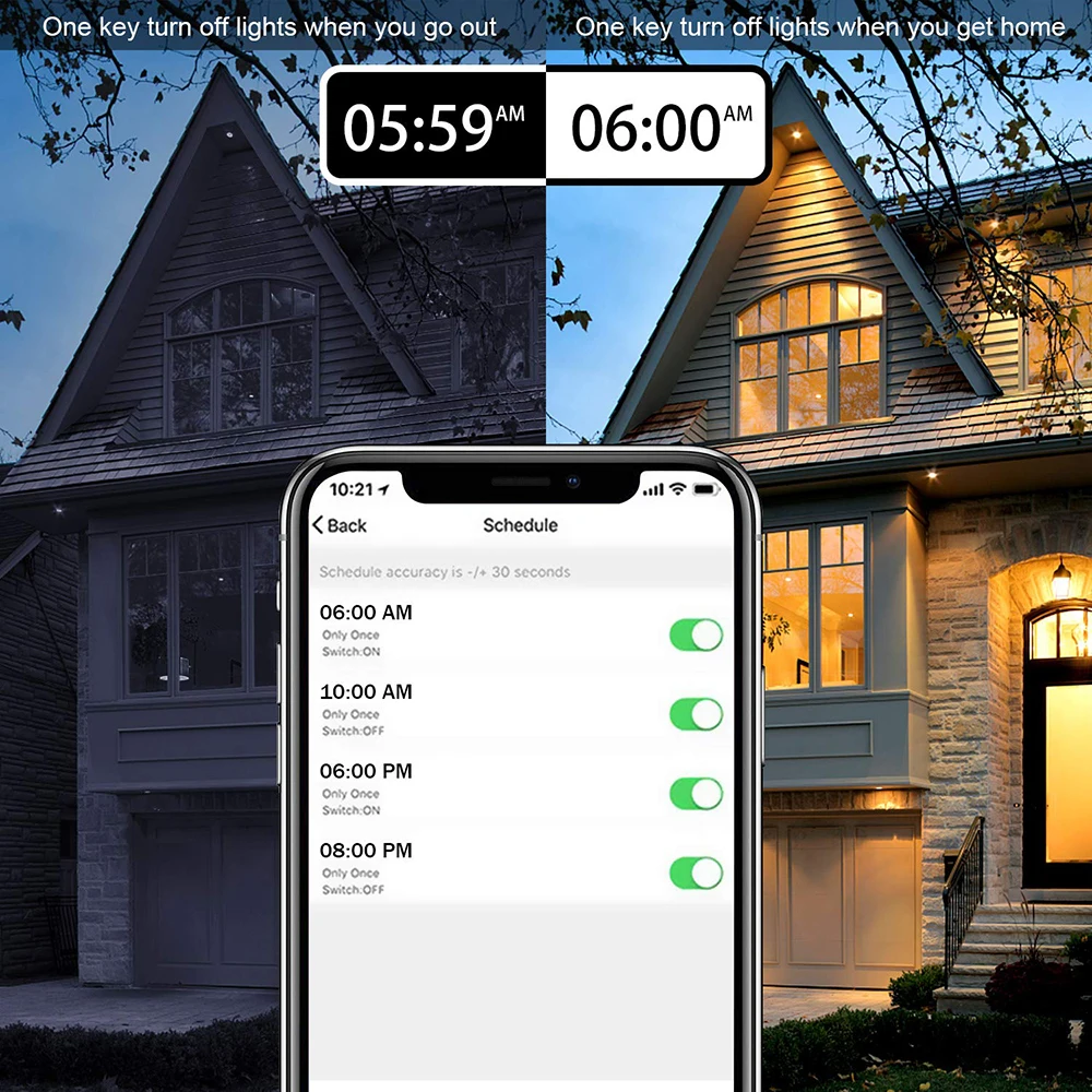 

Hot New 10A 90-250V Smart Wi-Fi Switch Wireless Relay Remote Control Voice / APP Control Compatible with Alexa Google Home Autom