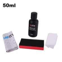 Черная 50 мл Автомобильная бутылка покрытой пленки 9H твердость полисилоксан Авто уход раствор губка ручная Автомобильная чистая ткань автомобильные аксессуары