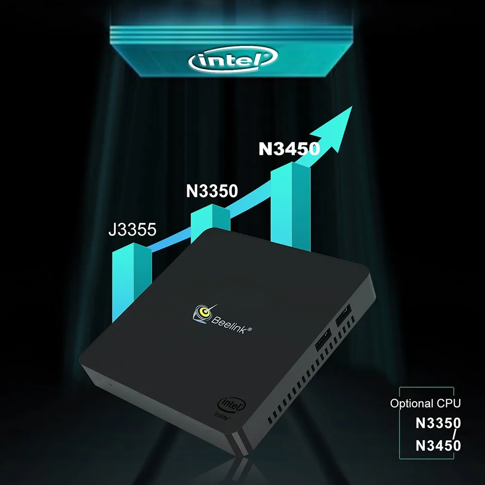 Beelink MII V Apollo Lake N3350 светильник мини ПК 4 Гб 128 ГБ Wins 10 HD graphics 500 с возможностью