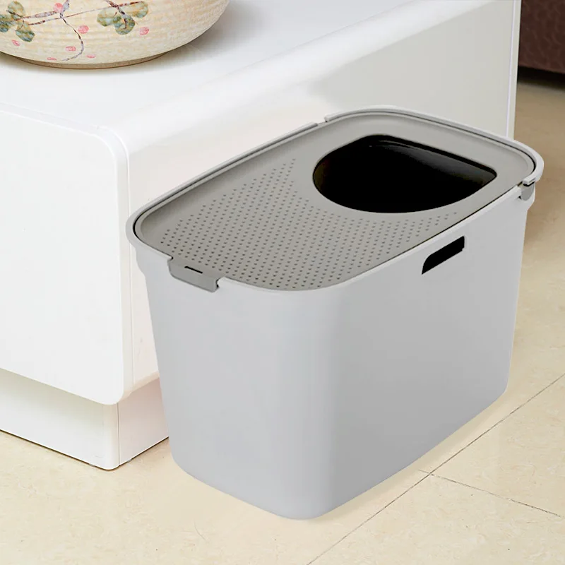 

1 Semi-enclosed top entry type to prevent large cat toilet cat Sander