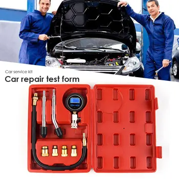 

Durable Tester Kit Repair Tool Compression Auto Portable Black Red Metal Gas Engine Cylinder Pressure Auto Tester Kit