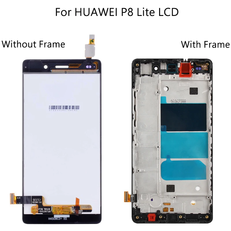 Класс AAA сборка для huawei P8 Lite ЖК-дисплей с сенсорным экраном дигитайзер с рамкой бесплатные инструменты для huawei P8 дисплей