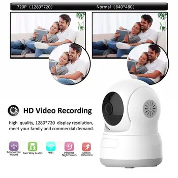 

NC632KC wireless cloud platform up and down 60 degrees around 240 degrees two-way voice 720P HD HD Wifi surveillance camera