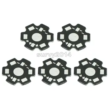 

10pcs 20MM 1W 3W 5W High Power LED Universal Aluminum Plate Heat Sink Black