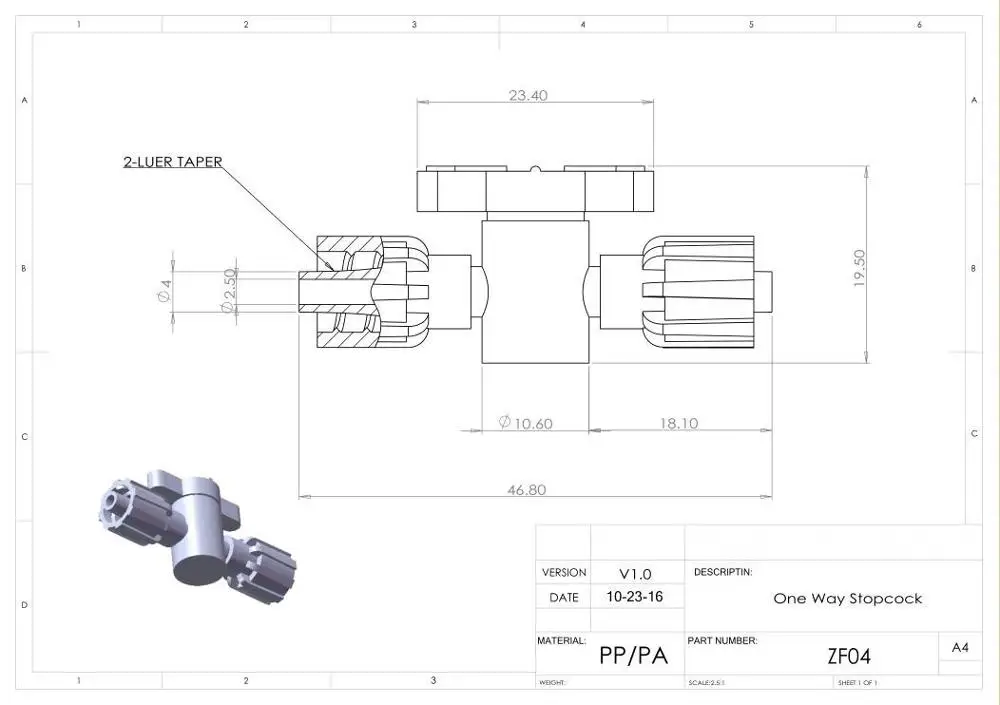 

5 шт./лот односторонний запорный кран luer male coupler union (polyprop)