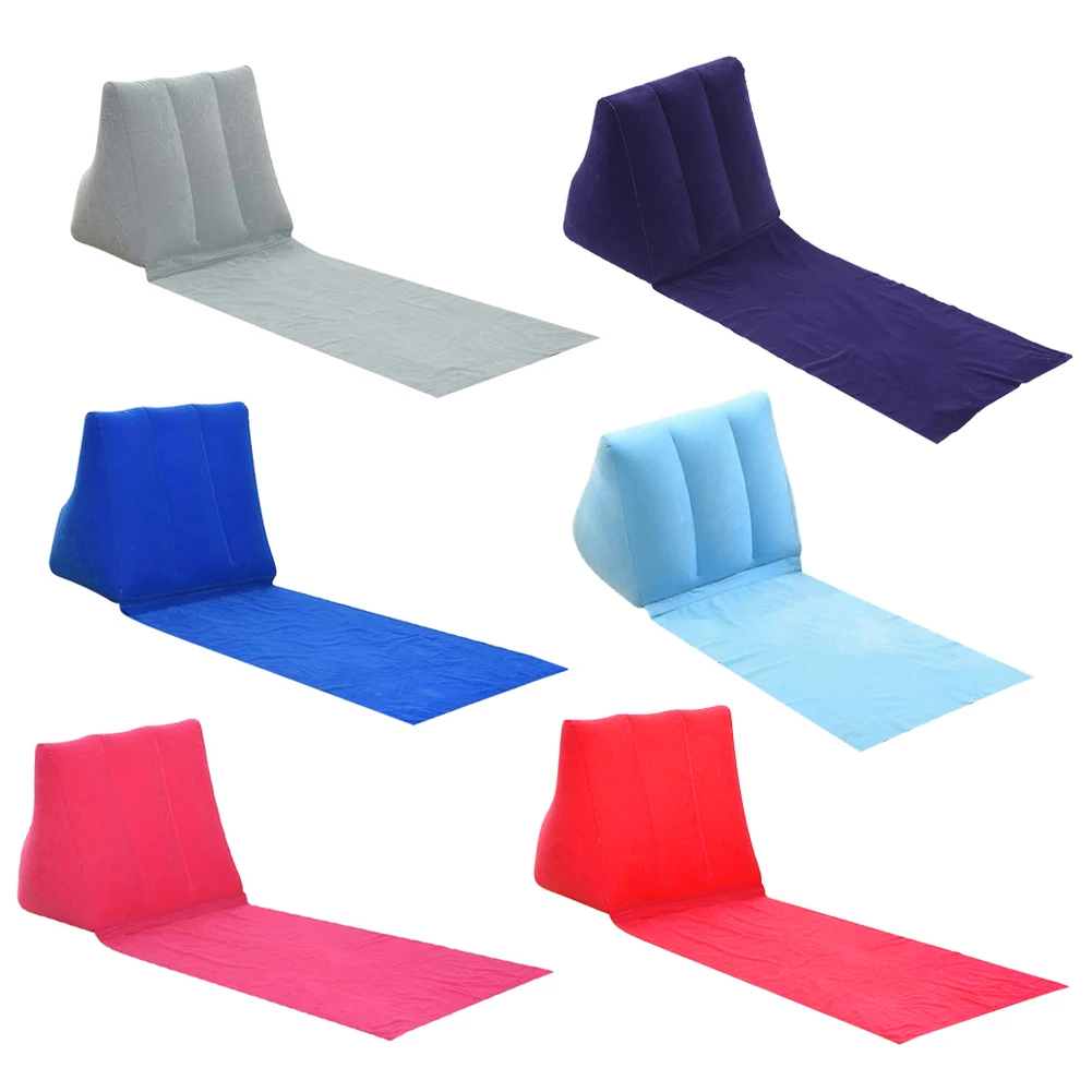show original title Details about   Wedge Inflatable Beach Chair Camping Lounger Cushion Seat Pillow Triangle Shape M8S5 