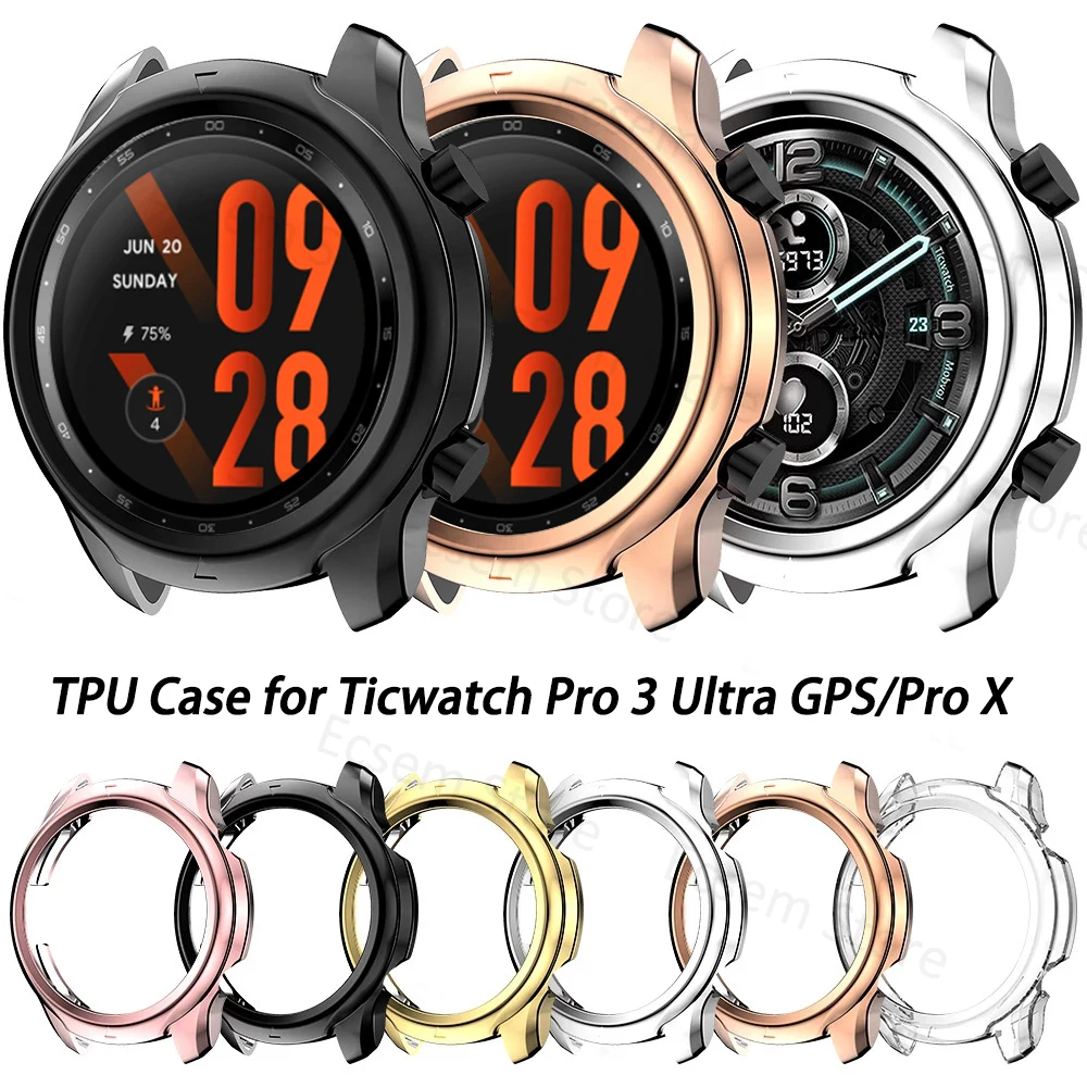 Защитный чехол для Ticwatch Pro 3 Ultra GPS X/Pro аксессуары часов чехол-рамка из ТПУ |