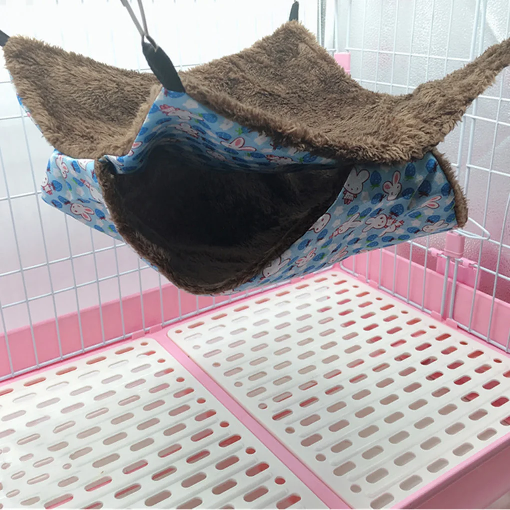 Double Layer Small Animal Hammock Bed Warm Winter Pet Hanging Bunkbed Sleeping Cage Swing Bed