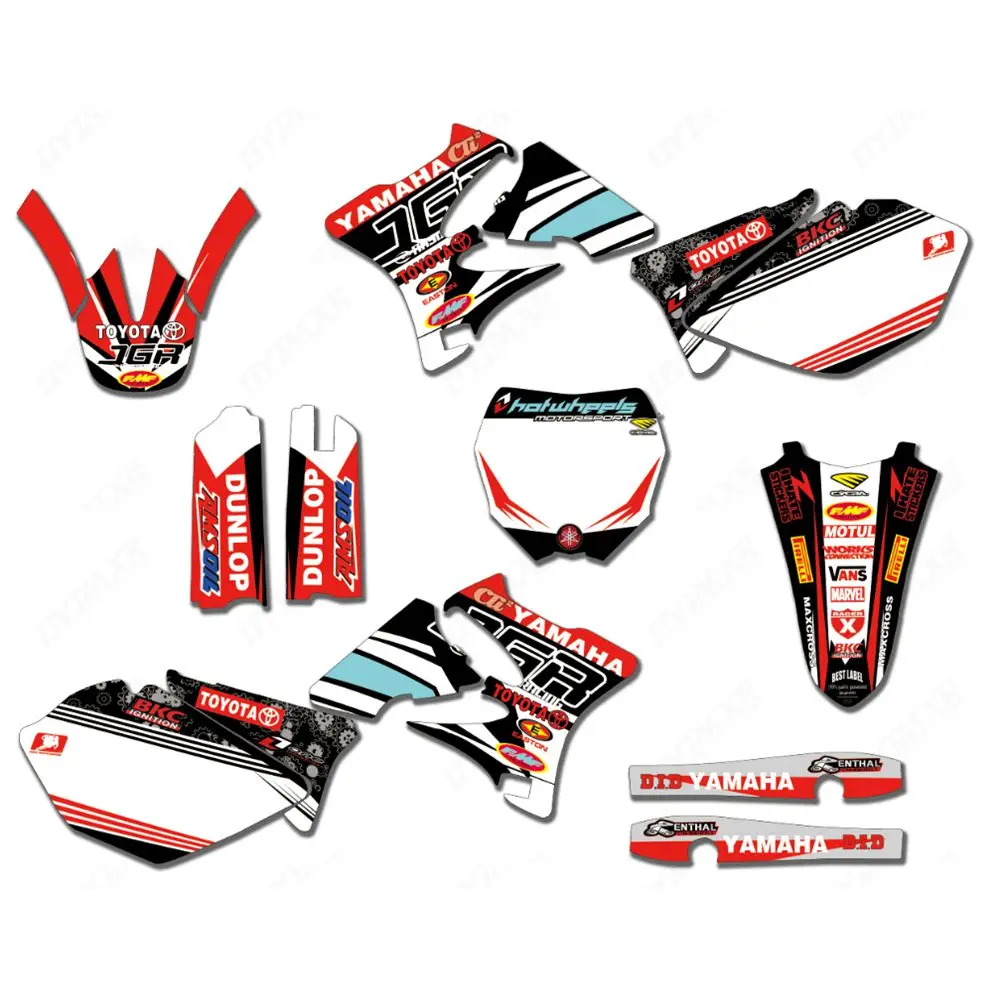 

New Full Graphics Decals Stickers Custom Number Name Glossy Bright Stickers Waterproof for YAMAHA YZ125 YZ250 2002-2014