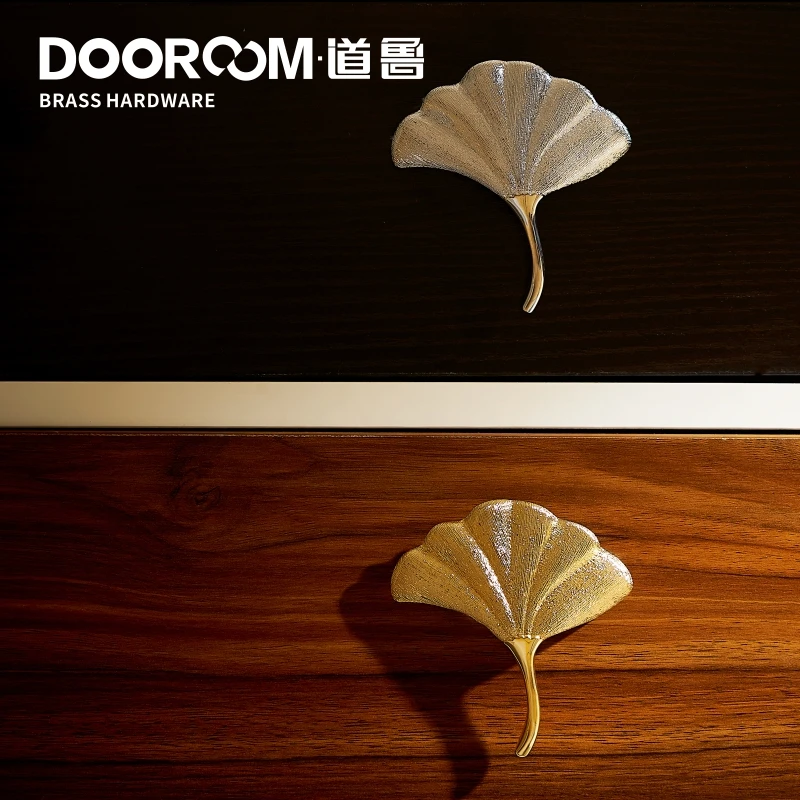 Латунные ручки Dooroom золотые и серебряные для мебели натуральсветильник свет