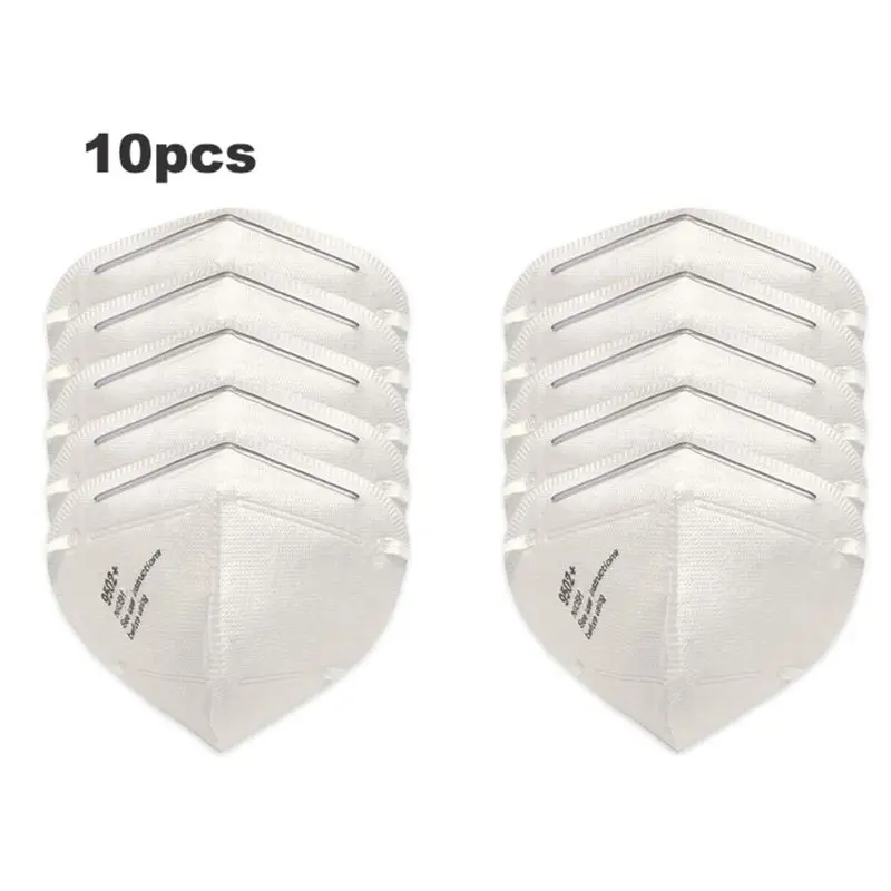

10pc Mask Disposable Face Mouth Mask 95% Filtration Non-woven Protective Masks Dust Particles Pollution Bacteria
