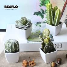 1 Набор Мини суккуленты в горшке кактус бонсай искусственная Цветочная подделка цветочный для свадебного украшения для домашней вечеринки B3105