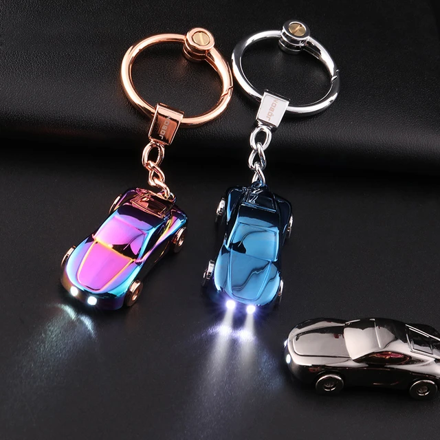 LED Car Keychain Cute Couple Key Pendant with Light Gifts Key Chain  Accessories - AliExpress