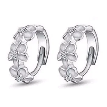 

Dubai Classic Women Earrings Flower Shape Jewelry Crystal Earrings Charm Bridal Party Fashion Earrings for Women