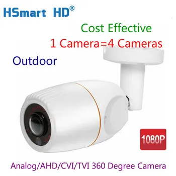 

1080P HD AHD CVI TVI CCTV Security Camera Outdoor 360 Degree Wide Angle Fish eye wired AHD Camera 180 Degree 12PCS IR LEDs