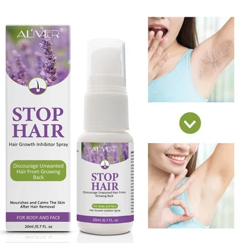 

20ML Powerful Permanent Painless Hair Removal Spray Stop Hair Growth Inhibitor Shrink Pores Skin Smooth Repair Essence