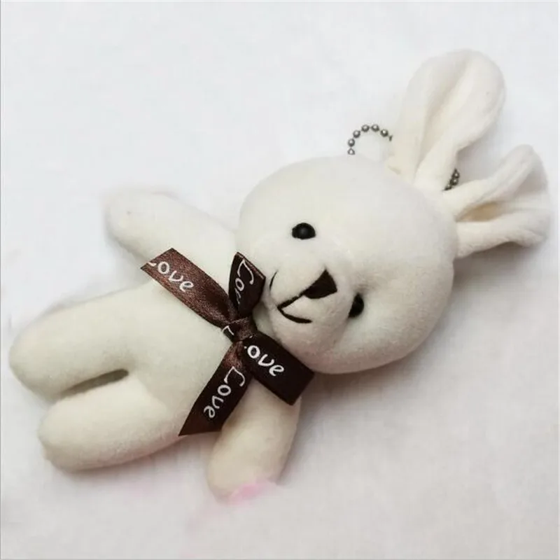 1Pcs New 12CM Holiday Gift Cute Siamese Bow Tie Rabbit Toy Christmas Gift Animal Fll For 2