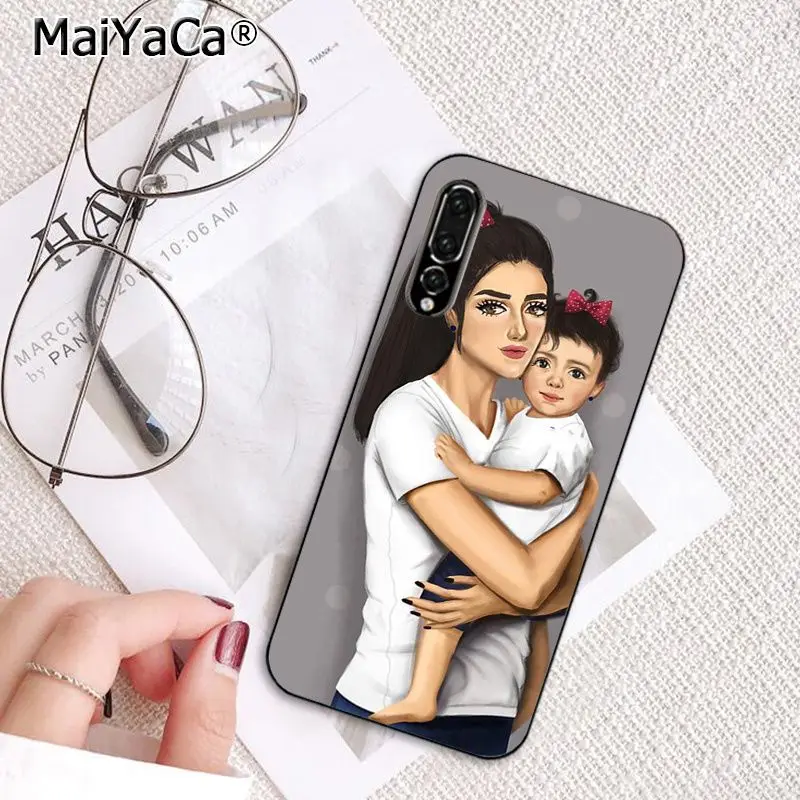 MaiYaCa, модный, черный, коричневый, для мамы, дочки, папы, семейный чехол для телефона, для huawei P20, P30, P20Pro, P20Lite, P30Lite, PSmart, P10, 9Lite