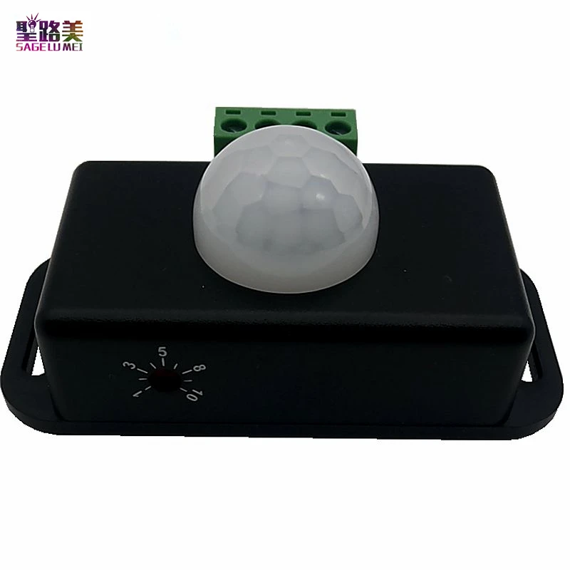 

1PCS Best price 8A Body Infrared PIR Motion Sensor Switch For LED Light Strip Automatic led dimmer 5050 3528 5630 3014 DC12V-24V