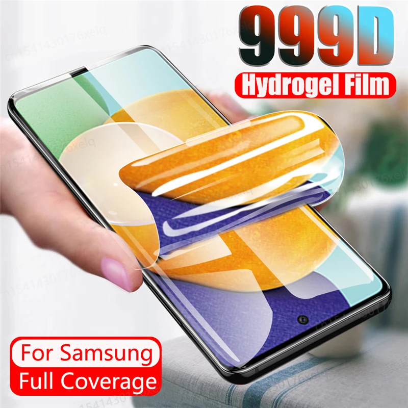 Гидрогелевая пленка для Samsung Galaxy A52 A51 A72 A32 Защитная экрана S21 Ultra Note 20 S20 Plus S10 S8 S9 E Lite