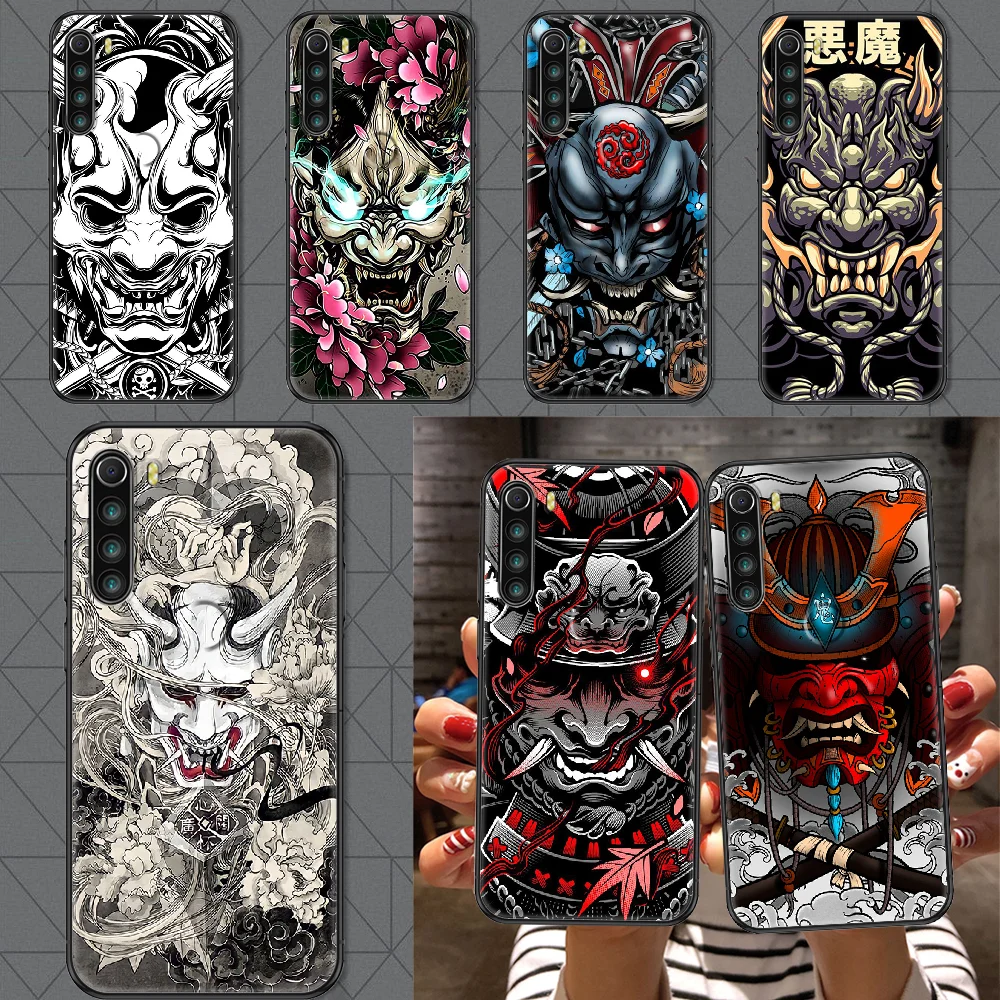 Japanese Samurai Oni Mask Phone Case For Xiaomi Redmi Note 7 7a 8 8t 9