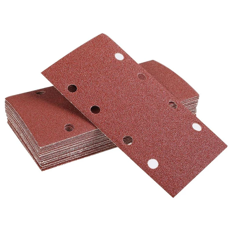30Pcs Square Sandpaper Sanding Paper Sheet 95X185mm Sander Hook Loop
