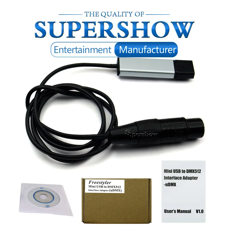 Профессиональный адаптер интерфейса USB Для DMX512 светодиодный компьютер ПК кабель