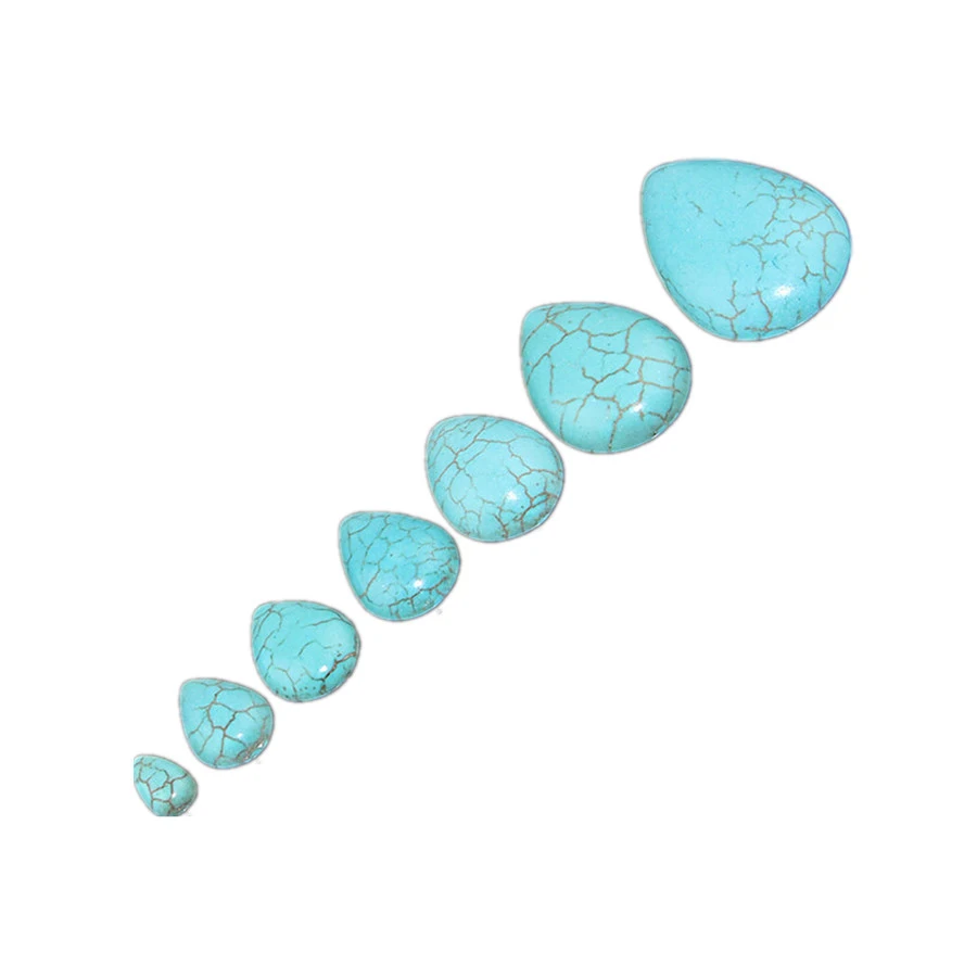 

Cabochon Natural Stone Bead Drop Shape Turquoises Loose Beads DIY Handmade Inlaid Pendant Ring Jewelry Accessories Making