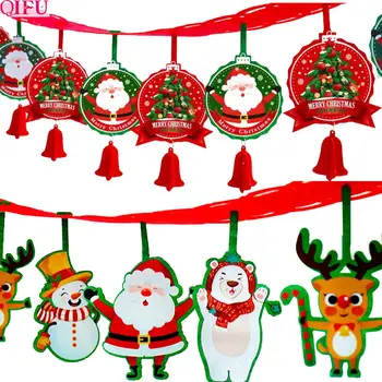 

QIFU Christmas Banner Pendant Merry Christmas Decor for Home 2020 Navidad Christmas Ornaments Xmas Gifts Happy New Year 2021