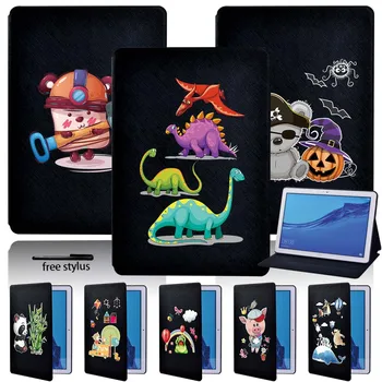 

Slim Leather Stand Cover Case for Huawei MediaPad T3 8.0/T3 10 9.6/T5 10 10.1 Pu Leather Folio Stand Cover Case+pen