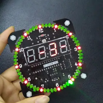 

DS1302 Rotating LED Electronic Digital Clock Learning Board Temperature Display DIY Kit 5V New