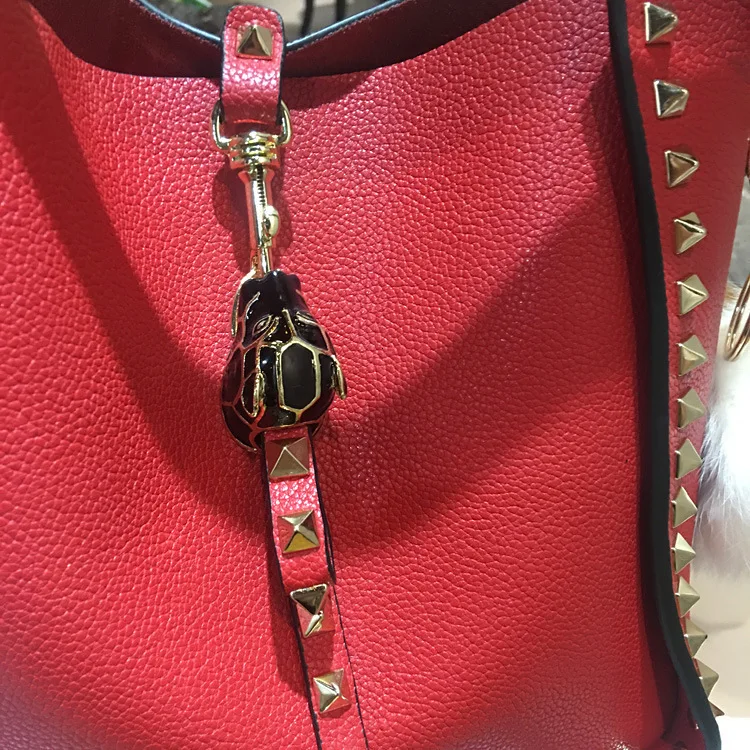 Натуральная кожа известный бренд заклепки сумки через плечо для женщин Сумка через плечо роскошные сумки женские сумки дизайнерские женские