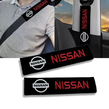 

2Pcs Cotton Car Seat Belt Cover For Nissans Nismo X-trail Almera Qashqai Tiida Teana Seat Belt Protector Auto Accessories Gadget