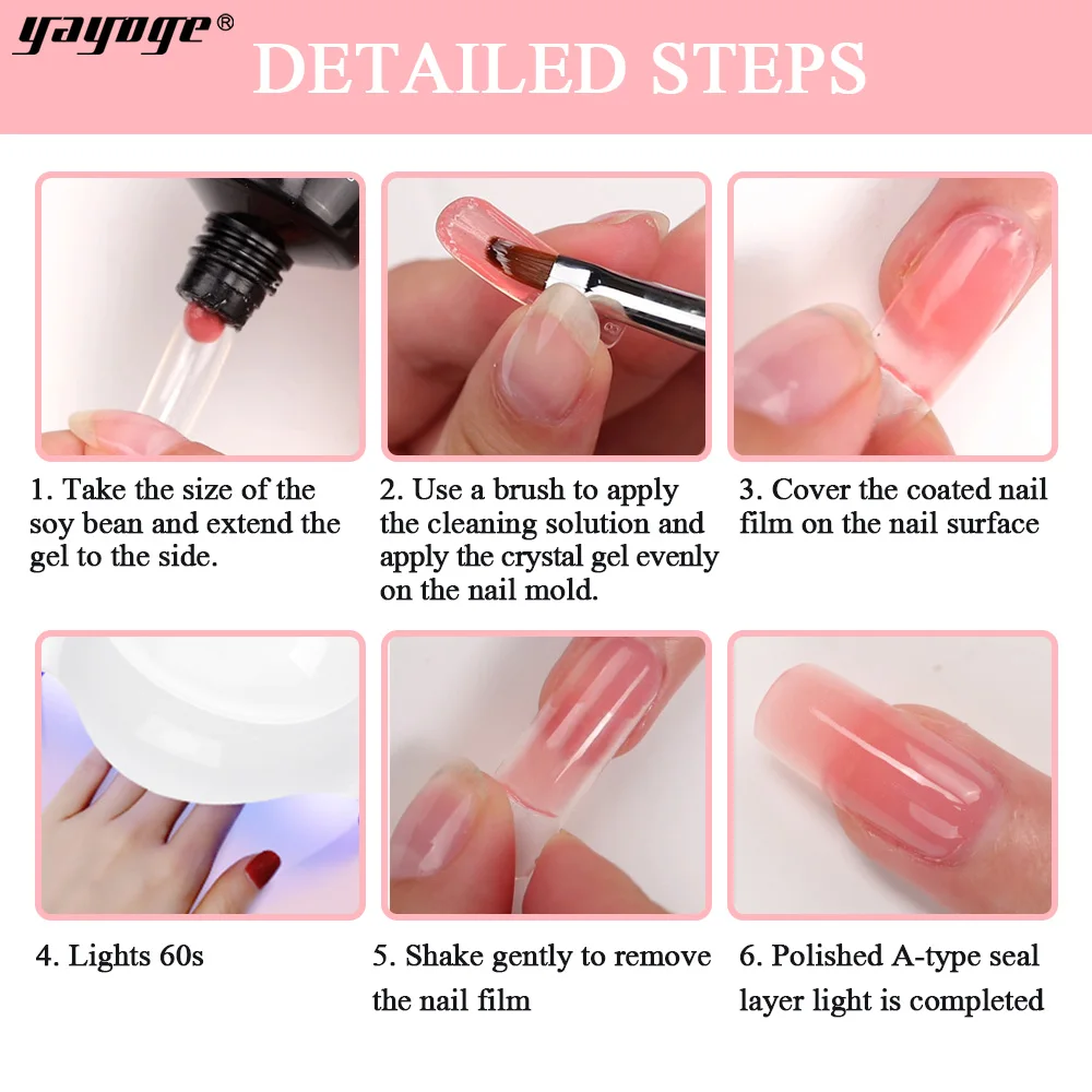 yayoge poly gel builder Gel UV Gel Varnish Nail Polish Art Quick Building For Nails Extension Hard Gel Polygel Manicure Nail Art