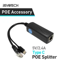 5V 2.4A Выход разделитель PoE Тип-C разъем IEEE 802.3af Стандартный 10/100 м Мощность over Ethernet USB Тип C