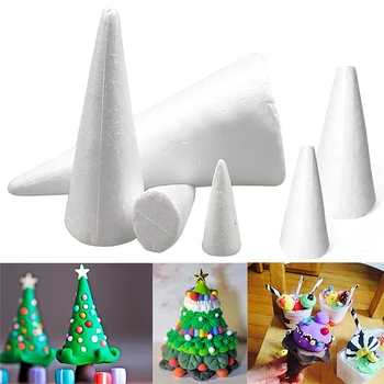 XMAS Polystyrene Styrofoam Foam Tip Cone Flat Cone For Craft DIY Accessory Handmade Party Celebration Festival Decorations