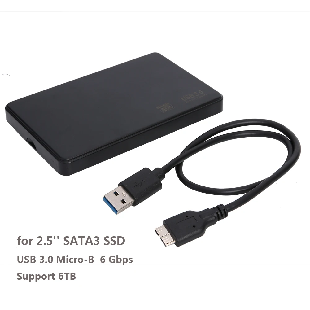 2,5 дюйма SATA для USB HDD SSD чехол для жесткого диска SATA USB3.0 USB2.0 Портативный SSD диск коробка 5 Гбит/с внешний жесткий диск корпус - Цвет: USB3.0 to SATA3