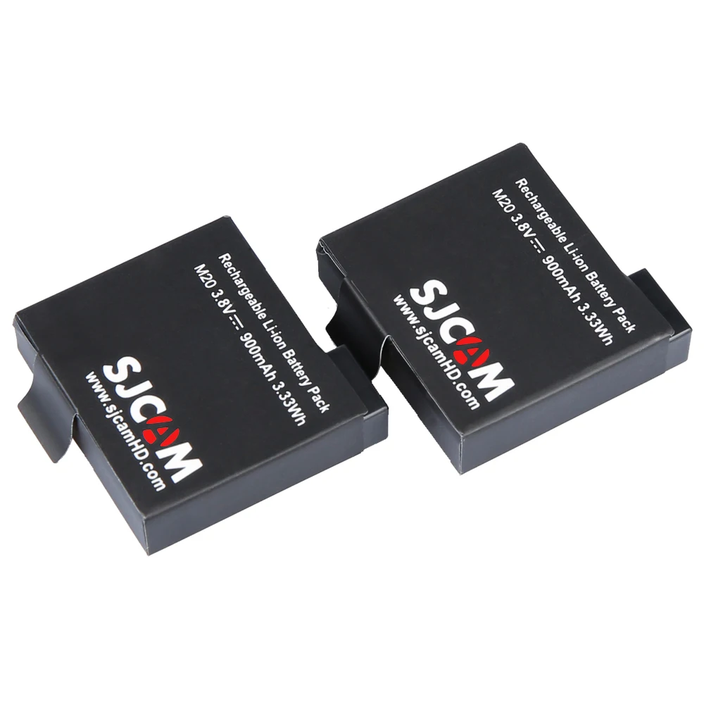2x батареи Оригинал SJCAM M20 аккумуляторная батарея + двойное зарядное устройство