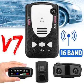 

2020 Radar Detector Car Speed Camera Auto V7 Laser Radar Sensor English Russian 360 Degree Voice Alert Alarm Warning 16 Band