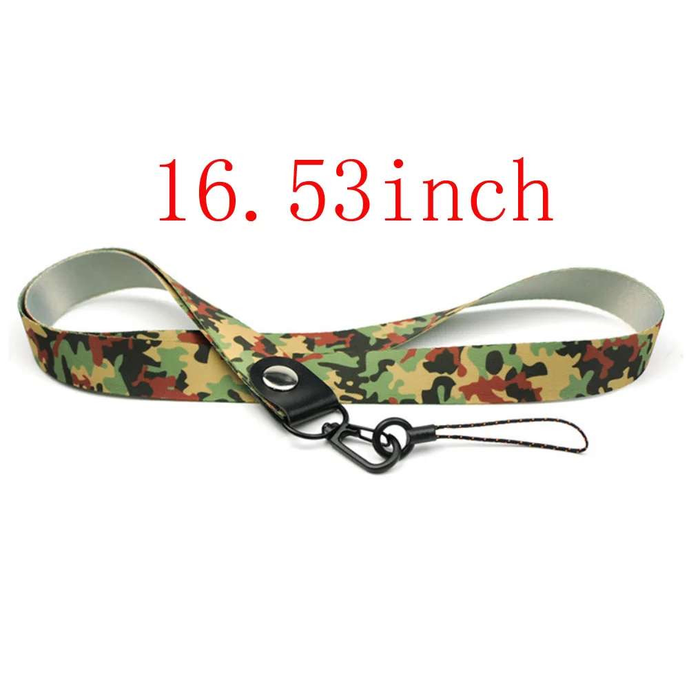 16.53inch Green Ремешок для ключей, камуфляжный армейский зеленый значок, ремешок для ключей, умный телефон, шейный ремень, прекрасный подарок, Ручная Веревка для ID карты, брелок - Цвет: 16.53inch Green