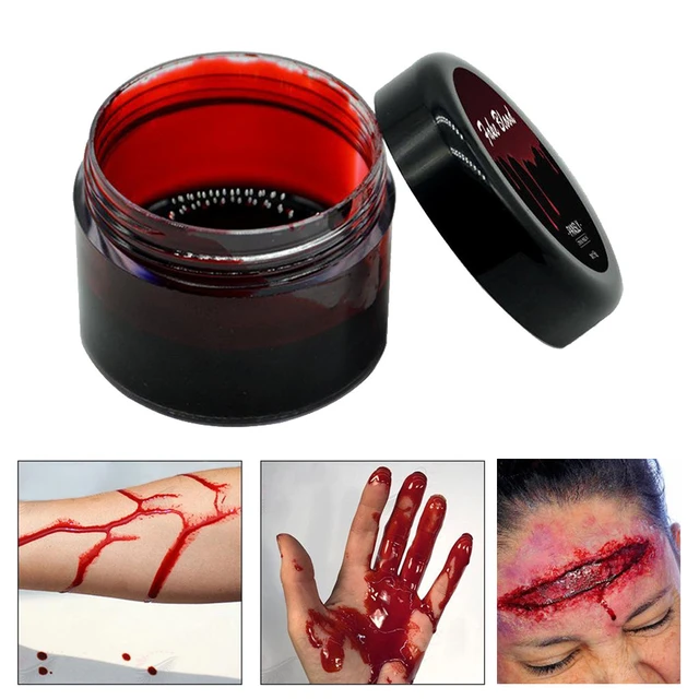 15g Bottle FAKE BLOOD Zombie Halloween Red Make Up Liquid Horror -  AliExpress