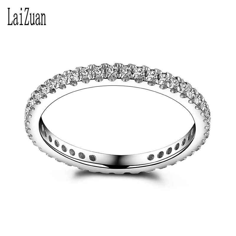 VVS/DEF Color 0.33ct Moissanite Ring Sterling Silver 925 Round Lab Grown Diamond Moissanite Ring Women Full Eternal Band Gift