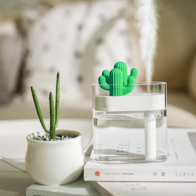 

Clear Cactus Ultrasonic Air Humidifier 160ML Color Light USB Air Purifier Anion Mist Maker Water Atomizer capacity 160ml