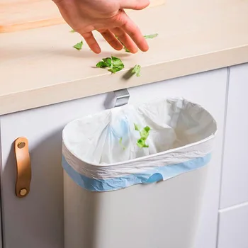 

Wall Mounted Folding Waste Bin Kitchen Cabinet Door Hanging Trash Bin Car Garbage Trash Can For Bathroom Toilet Waste Storage