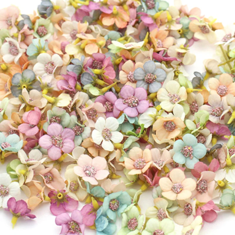 100pcs Artificial Daisy Silk Flower Petals Head Wedding Party DIY Decor Crafts 