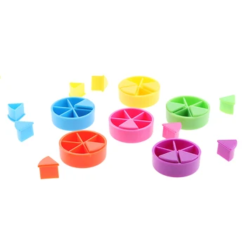 

84x Plastic Board Games Pieces Pie Pizza Design Learning Maths Fractions Toy