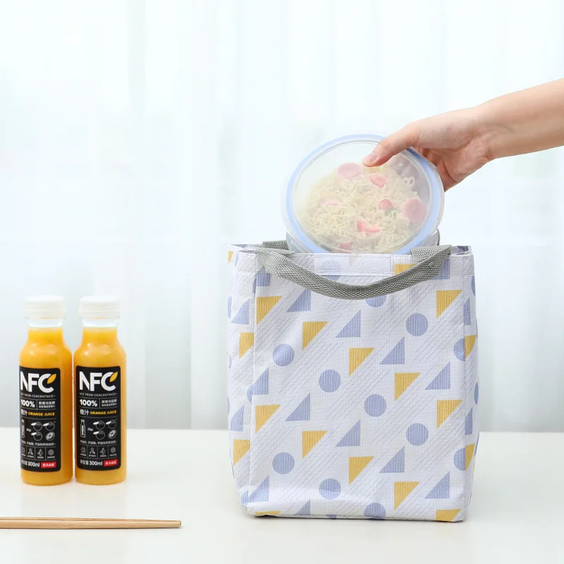 Изолированный Ланч-бокс сумка ручной Bento box сумка корейский стиль свежий клейкий пуловер со шнурками Сверху сумка на молнии Sub-lunch Сумка Изолированная Ba