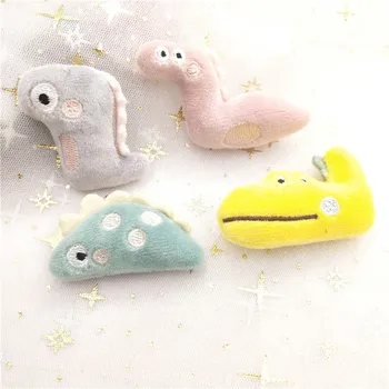 

10pcs/lot DIY plush cartoon Little dinosaur Patches Appliques For cloth Sewing decoration DIY Hair clip Accessories