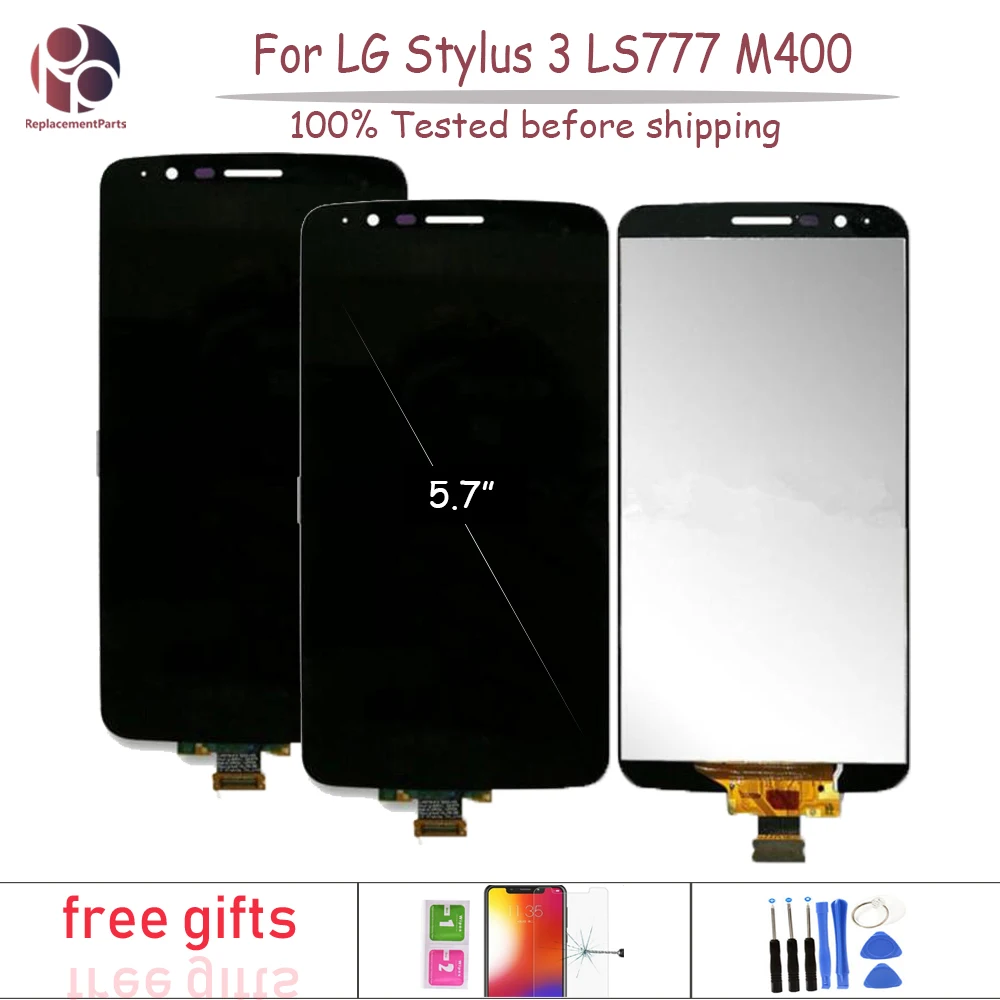 

5.7" For LG Stylus 3 LS777 M400 M400DF M400N M400F M400Y No dead pixel LCD Display Screen Touch Panel Digitizer Assembly